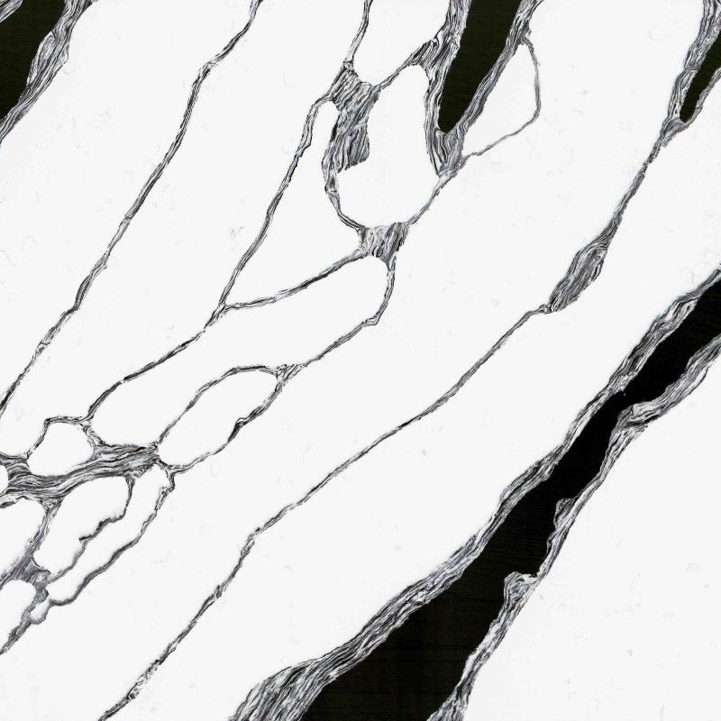 Panda blanco cuarzo blanco y negro Resistencia flexionada 40-70 Mesas de trabajo de cuarzo superior Limpieza sin esfuerzo