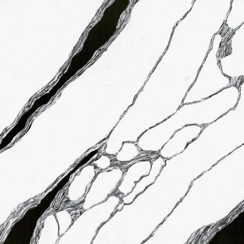 Panda blanco cuarzo blanco y negro Resistencia flexionada 40-70 Mesas de trabajo de cuarzo superior Limpieza sin esfuerzo