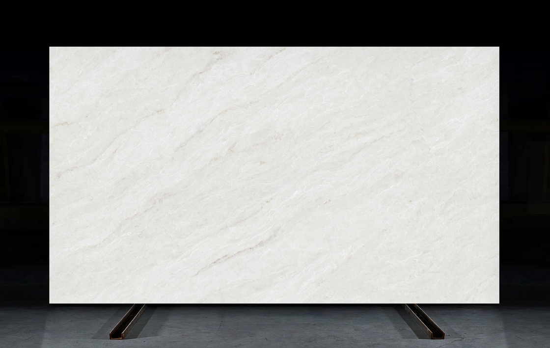 OLK7552 Taj Mahal de aspecto cuarzo Piedra de fondo Beige con suave vano Los estilos de piedra natural más populares en 2025