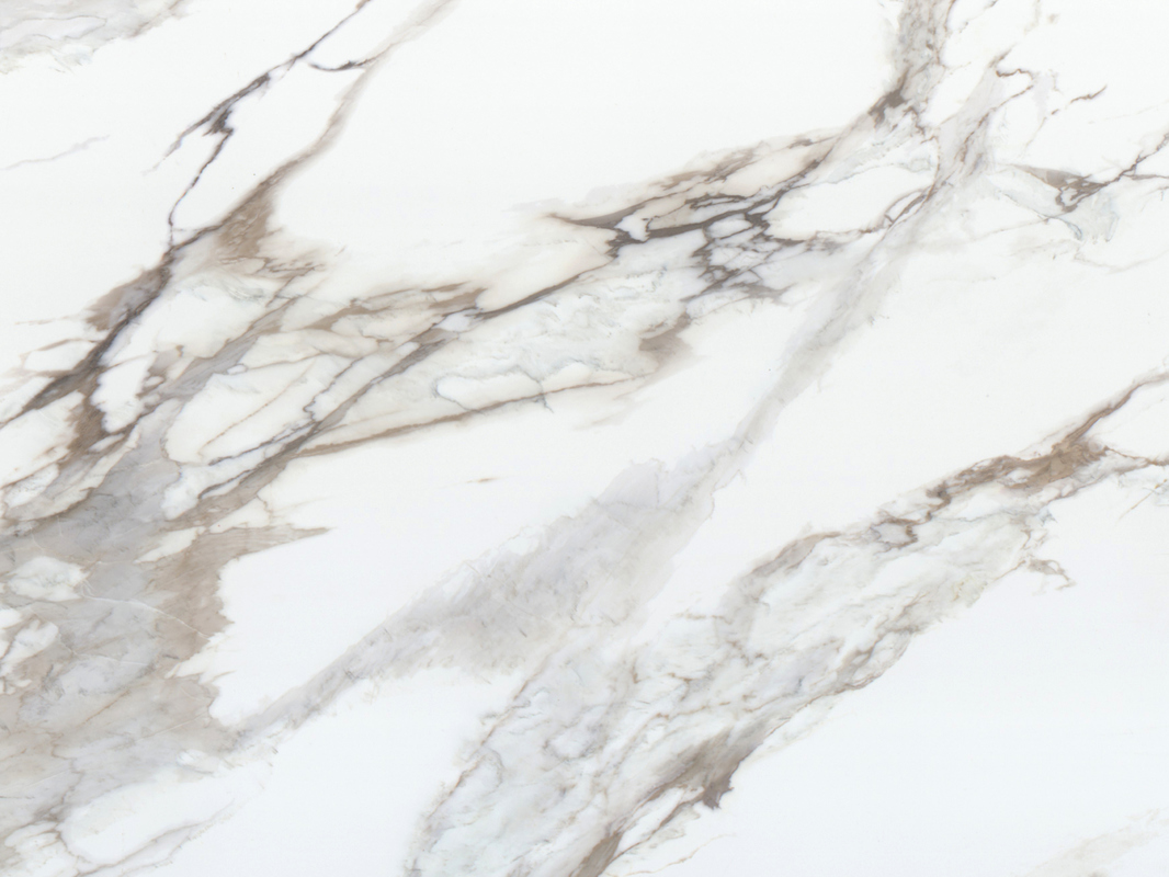 OLK1003G Calacatta Gold Nueva Colección Cuarzo Estampado de Cuerpo Completo con Tecnología de Impresión de Inyección de Tinta de Alta Definición